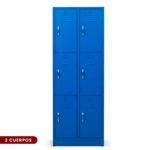 CASILLERO 2 CUERPOS 6 PUERTAS - AZUL