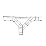 CONECTOR TIPO "T" VERTICAL - REJILLA
